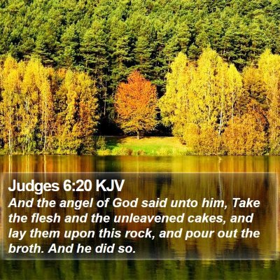Judges 6:20 KJV Bible Verse Image