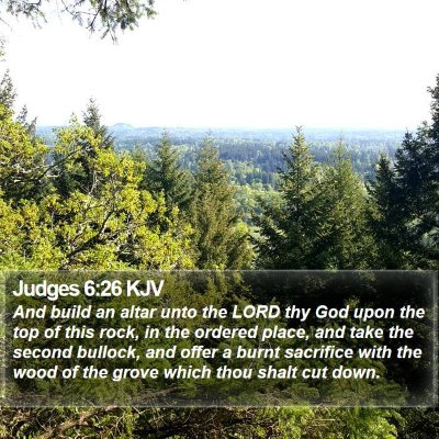 Judges 6:26 KJV Bible Verse Image