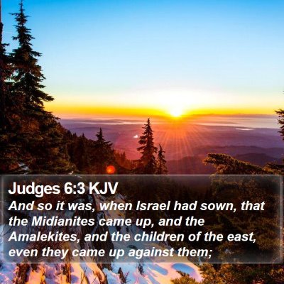 Judges 6:3 KJV Bible Verse Image