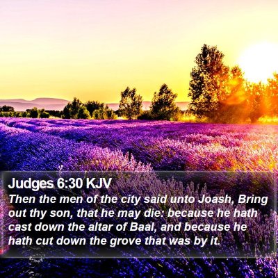 Judges 6:30 KJV Bible Verse Image