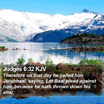 Judges 6:32 KJV Bible Verse Image