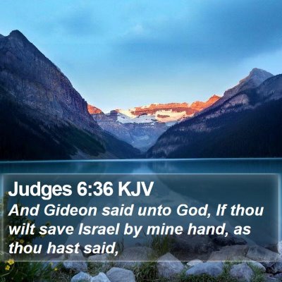 Judges 6:36 KJV Bible Verse Image