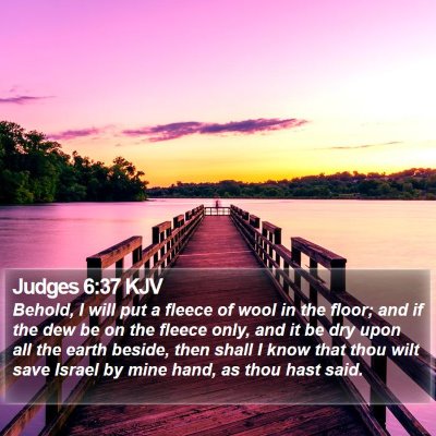 Judges 6:37 KJV Bible Verse Image