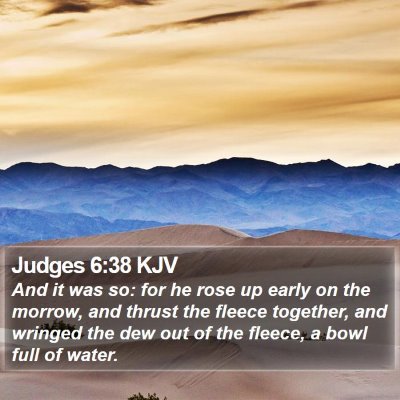 Judges 6:38 KJV Bible Verse Image