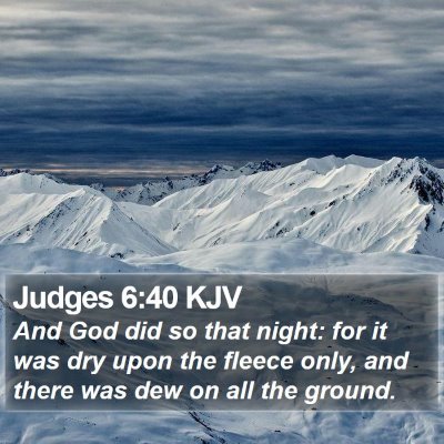 Judges 6:40 KJV Bible Verse Image