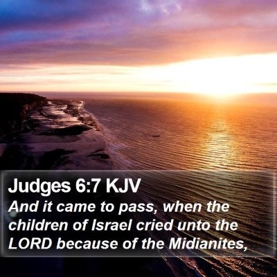 Judges 6:7 KJV Bible Verse Image