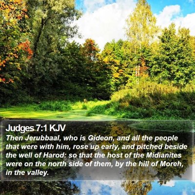 Judges 7:1 KJV Bible Verse Image