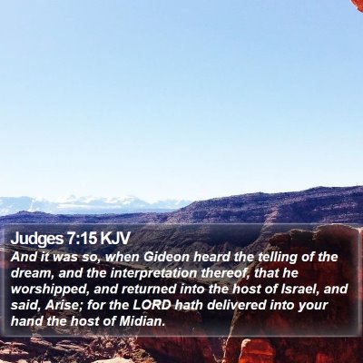 Judges 7:15 KJV Bible Verse Image