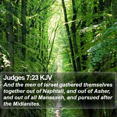 Judges 7:23 KJV Bible Verse Image