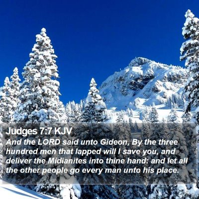 Judges 7:7 KJV Bible Verse Image