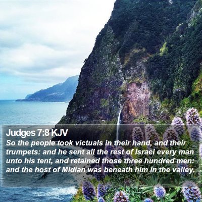 Judges 7:8 KJV Bible Verse Image