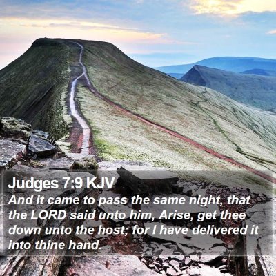 Judges 7:9 KJV Bible Verse Image