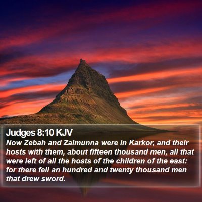 Judges 8:10 KJV Bible Verse Image