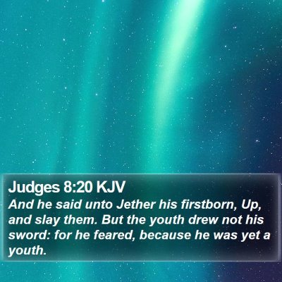 Judges 8:20 KJV Bible Verse Image