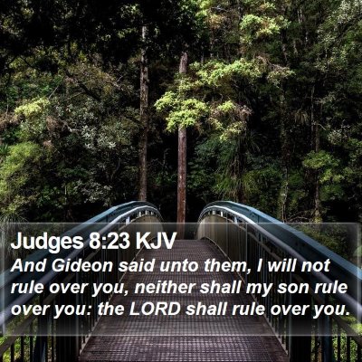 Judges 8:23 KJV Bible Verse Image