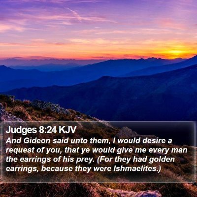 Judges 8:24 KJV Bible Verse Image