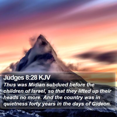 Judges 8:28 KJV Bible Verse Image