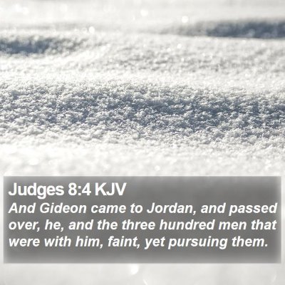 Judges 8:4 KJV Bible Verse Image