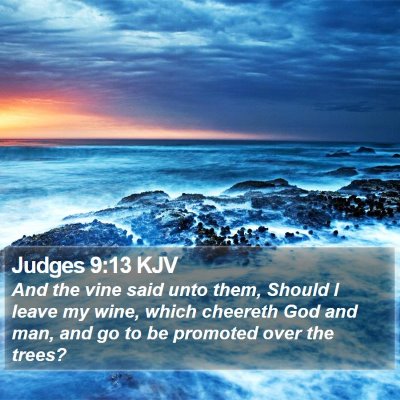 Judges 9:13 KJV Bible Verse Image