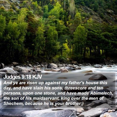 Judges 9:18 KJV Bible Verse Image