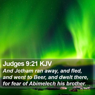 Judges 9:21 KJV Bible Verse Image