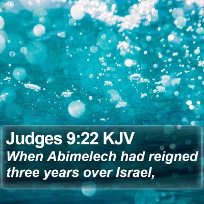 Judges 9:22 KJV Bible Verse Image