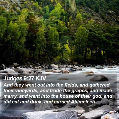 Judges 9:27 KJV Bible Verse Image