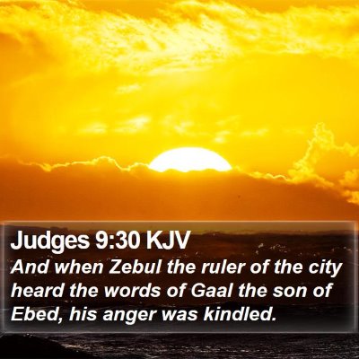 Judges 9:30 KJV Bible Verse Image