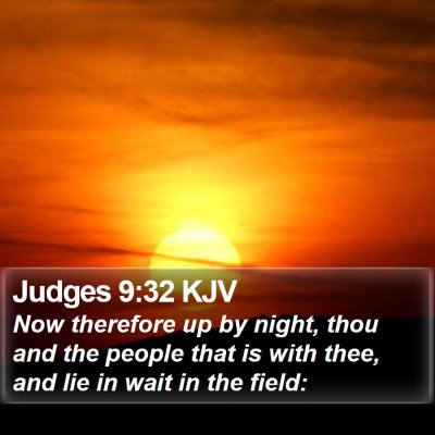 Judges 9:32 KJV Bible Verse Image