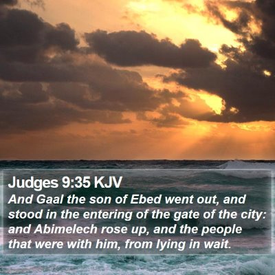 Judges 9:35 KJV Bible Verse Image