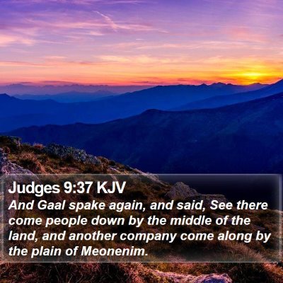 Judges 9:37 KJV Bible Verse Image
