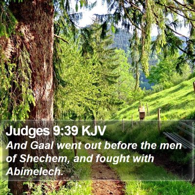 Judges 9:39 KJV Bible Verse Image