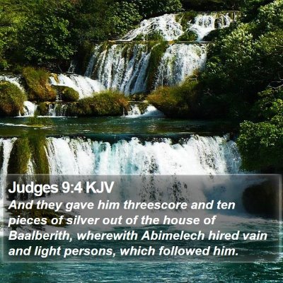 Judges 9:4 KJV Bible Verse Image