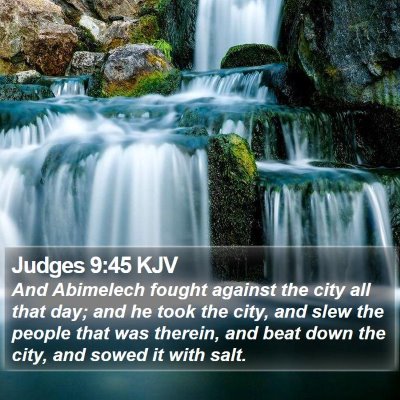 Judges 9:45 KJV Bible Verse Image