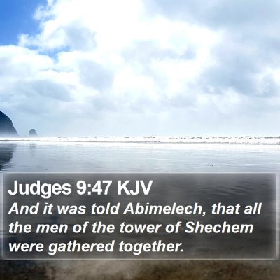 Judges 9:47 KJV Bible Verse Image
