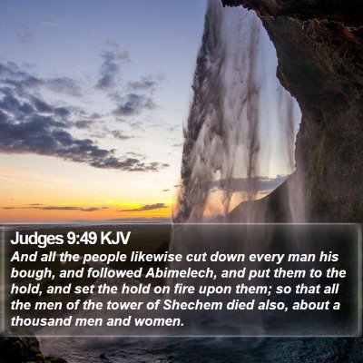 Judges 9:49 KJV Bible Verse Image