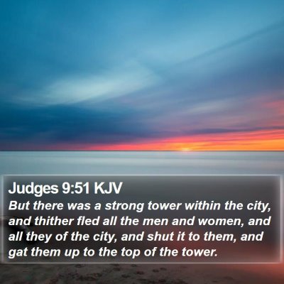 Judges 9:51 KJV Bible Verse Image