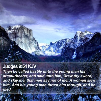 Judges 9:54 KJV Bible Verse Image