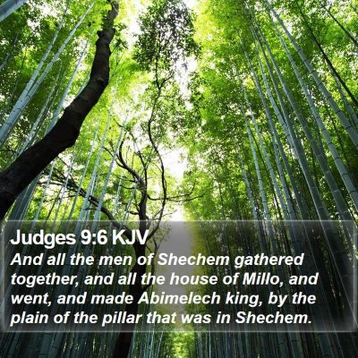 Judges 9:6 KJV Bible Verse Image