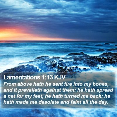Lamentations 1:13 KJV Bible Verse Image