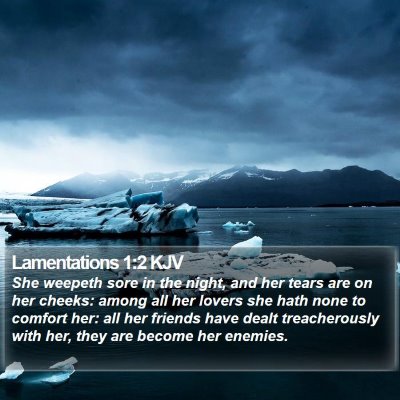 Lamentations 1:2 KJV Bible Verse Image
