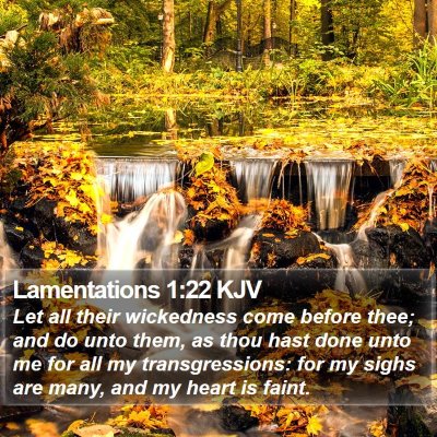 Lamentations 1:22 KJV Bible Verse Image