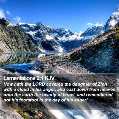 Lamentations 2:1 KJV Bible Verse Image
