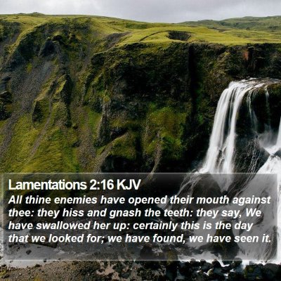 Lamentations 2:16 KJV Bible Verse Image