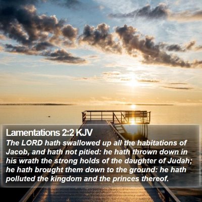 Lamentations 2:2 KJV Bible Verse Image