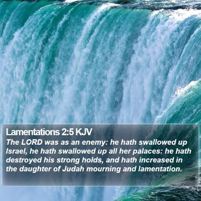 Lamentations 2:5 KJV Bible Verse Image