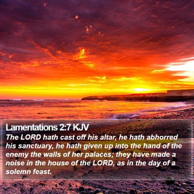 Lamentations 2:7 KJV Bible Verse Image