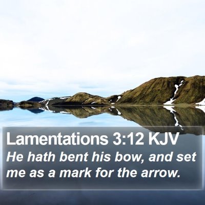 Lamentations 3:12 KJV Bible Verse Image