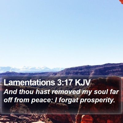 Lamentations 3:17 KJV Bible Verse Image