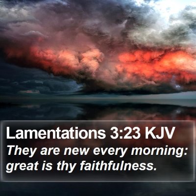 Lamentations 3:23 KJV Bible Verse Image